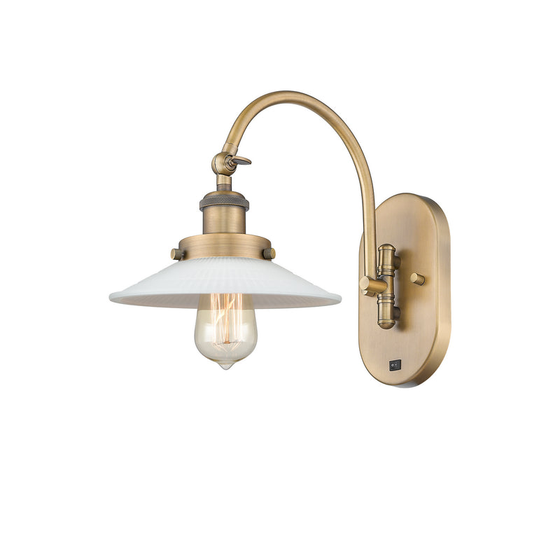 Innovations 918-1W-BB-G1 One Light Wall Sconce, Brushed Brass