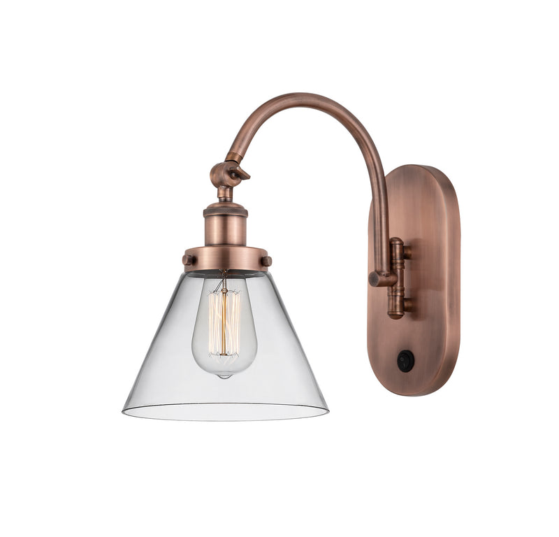 Innovations 918-1W-AC-G42 One Light Wall Sconce, Antique Copper