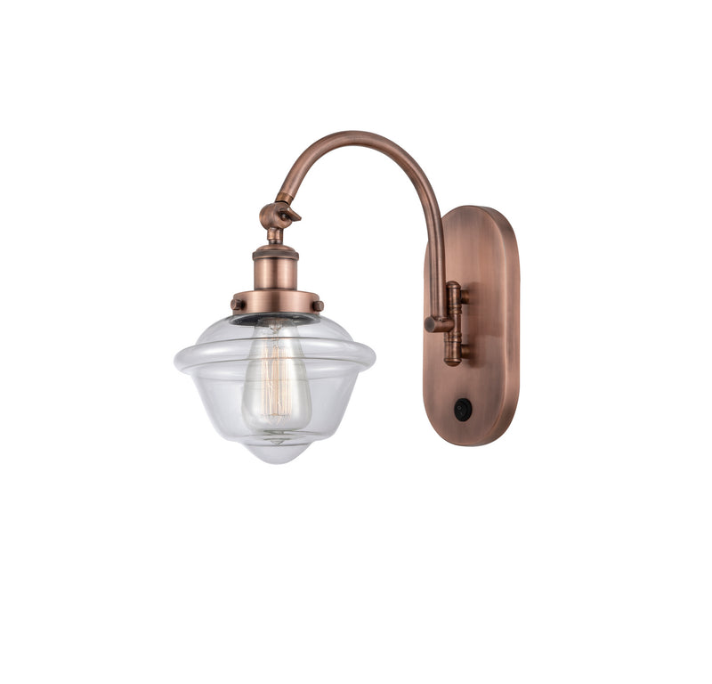 Innovations 918-1W-AC-G532 One Light Wall Sconce, Antique Copper