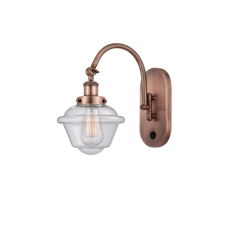 Innovations 918-1W-AC-G534 One Light Wall Sconce, Antique Copper