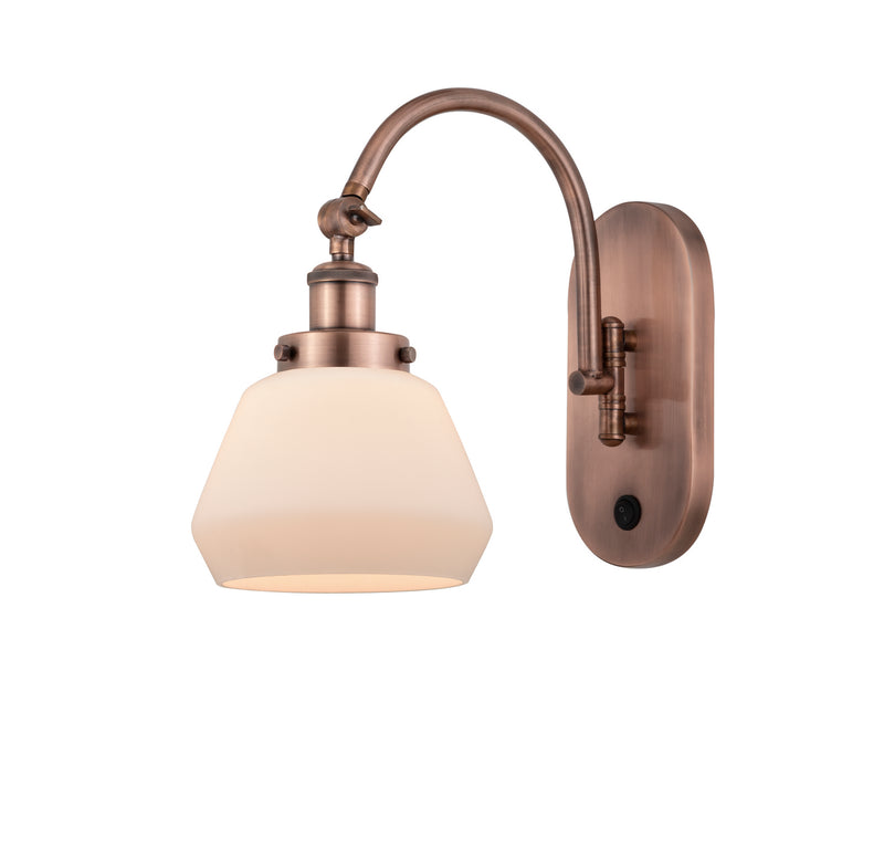 Innovations 918-1W-AC-G171 One Light Wall Sconce, Antique Copper
