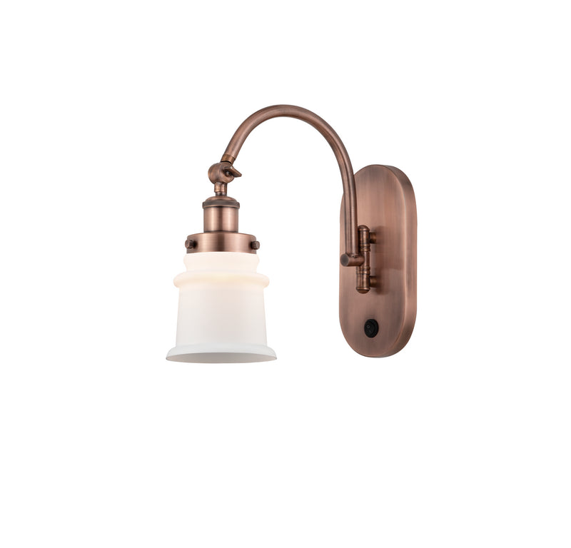 Innovations 918-1W-AC-G181S One Light Wall Sconce, Antique Copper