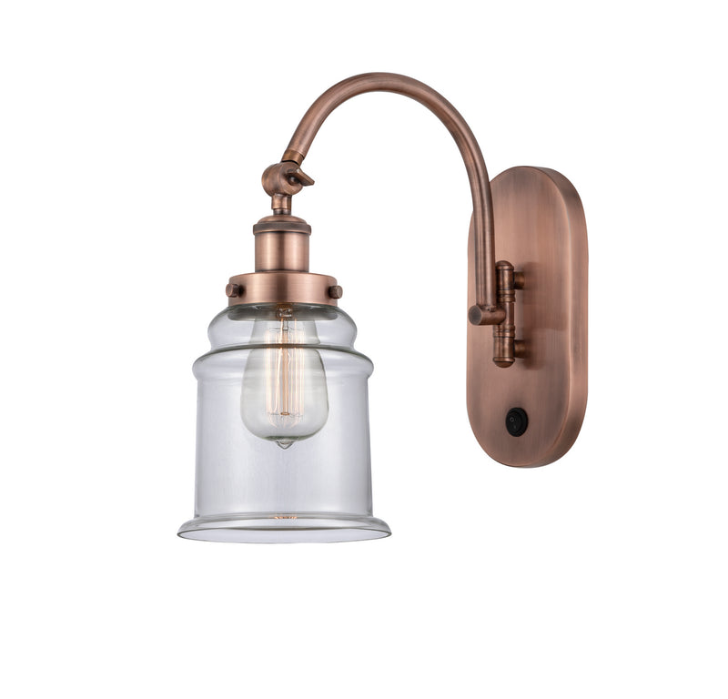 Innovations 918-1W-AC-G182 One Light Wall Sconce, Antique Copper