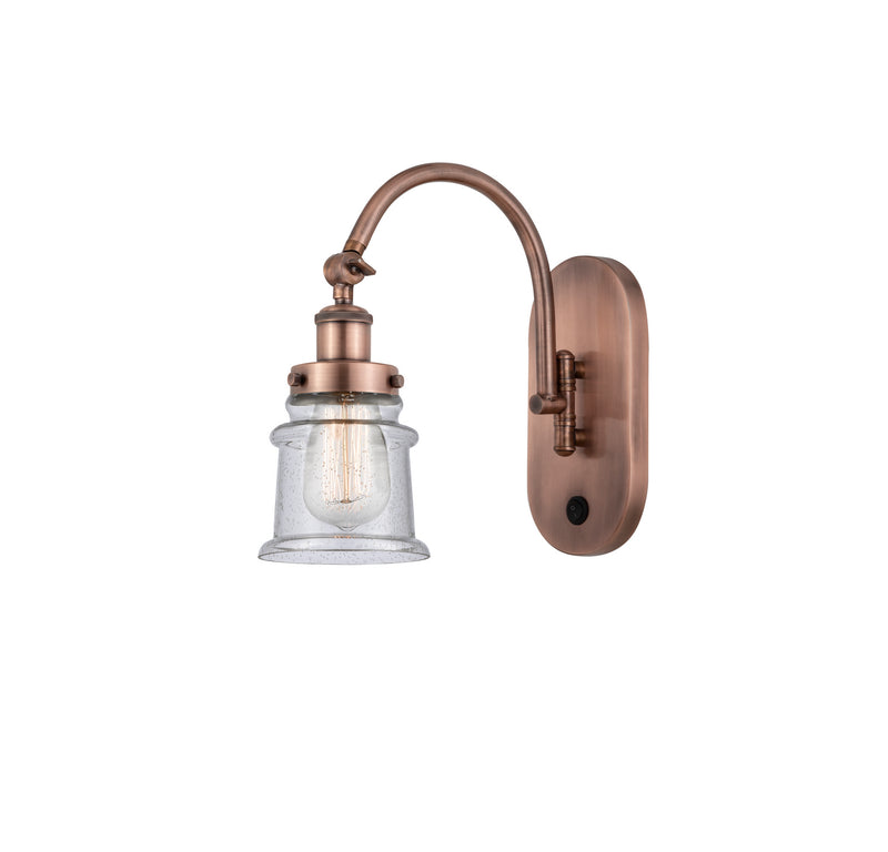 Innovations 918-1W-AC-G184S One Light Wall Sconce, Antique Copper