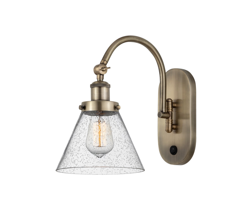 Innovations 918-1W-AB-G44 One Light Wall Sconce, Antique Brass