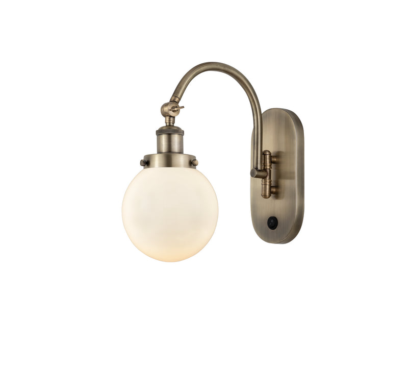 Innovations 918-1W-AB-G201-6 One Light Wall Sconce, Antique Brass