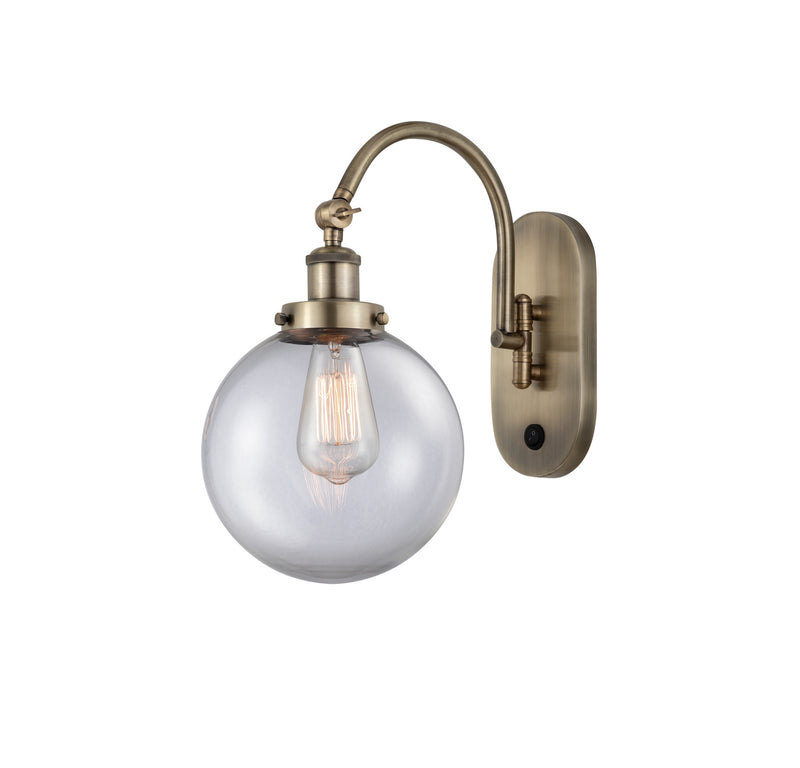 Innovations 918-1W-AB-G202-8 One Light Wall Sconce, Antique Brass
