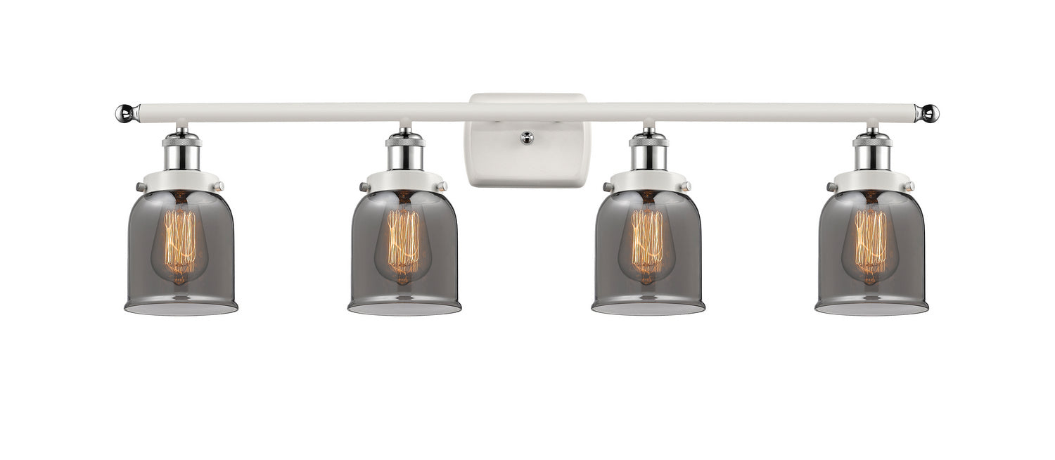 Innovations 916-4W-WPC-G53 Four Light Bath Vanity, White Polished Chrome