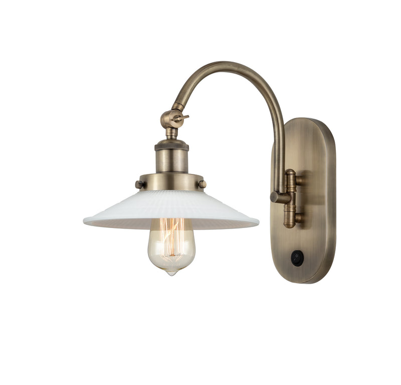 Innovations 918-1W-AB-G1 One Light Wall Sconce, Antique Brass