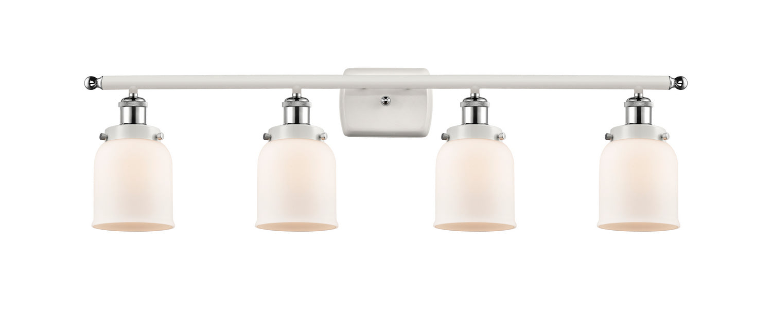 Innovations 916-4W-WPC-G51 Four Light Bath Vanity, White Polished Chrome