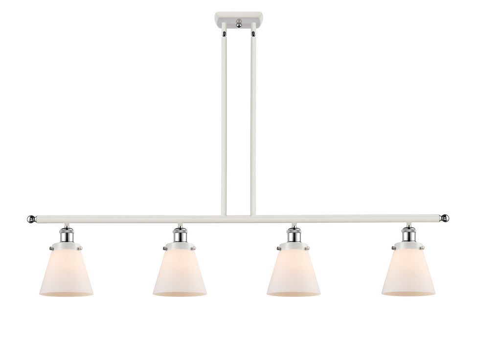 Innovations 916-4I-WPC-G61-LED LED Island Pendant, White Polished Chrome