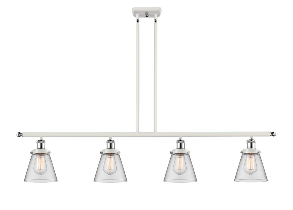 Innovations 916-4I-WPC-G62 Four Light Island Pendant, White Polished Chrome