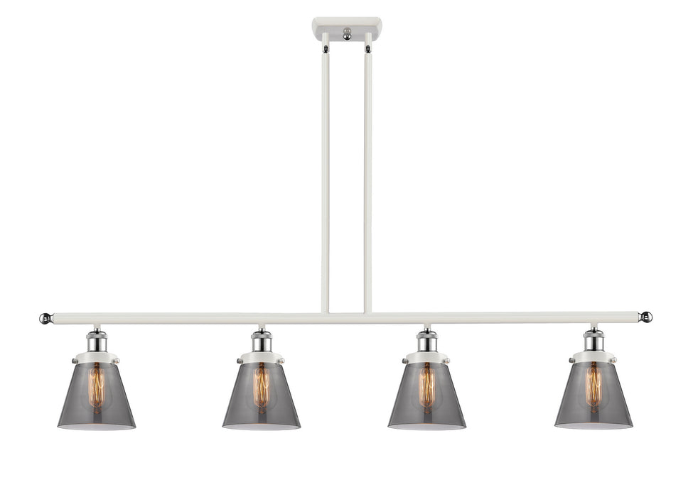 Innovations 916-4I-WPC-G63 Four Light Island Pendant, White Polished Chrome