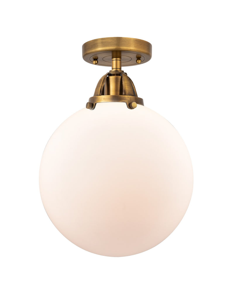 Innovations 288-1C-BB-G201-10-LED LED Semi-Flush Mount, Brushed Brass