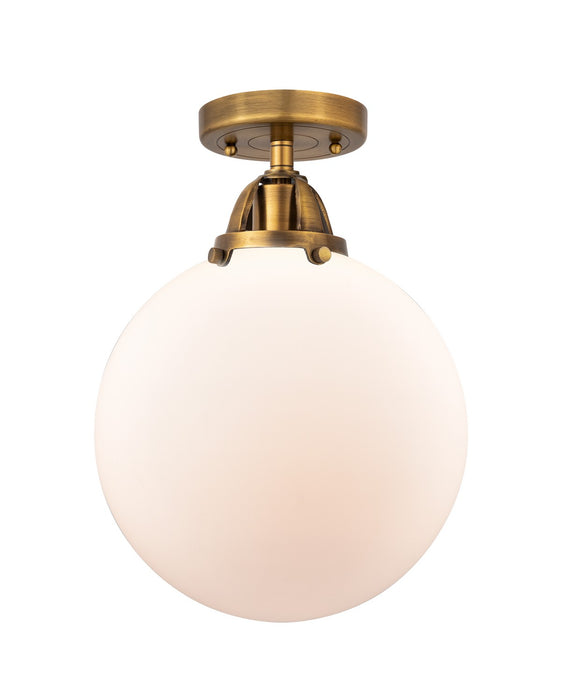 Innovations 288-1C-BB-G201-10-LED LED Semi-Flush Mount, Brushed Brass