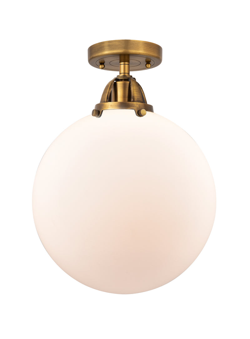 Innovations 288-1C-BB-G201-12 One Light Semi-Flush Mount, Brushed Brass