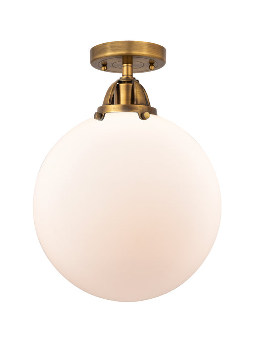 Innovations 288-1C-BB-G201-12 One Light Semi-Flush Mount, Brushed Brass