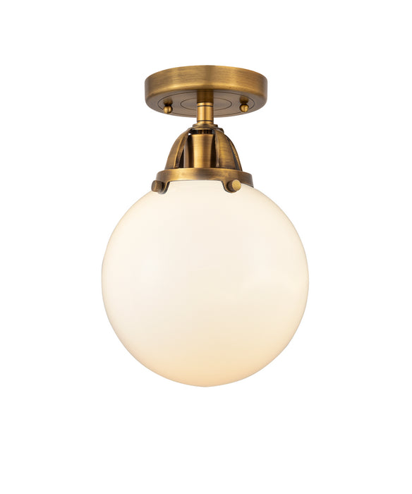 Innovations 288-1C-BB-G201-8 One Light Semi-Flush Mount, Brushed Brass