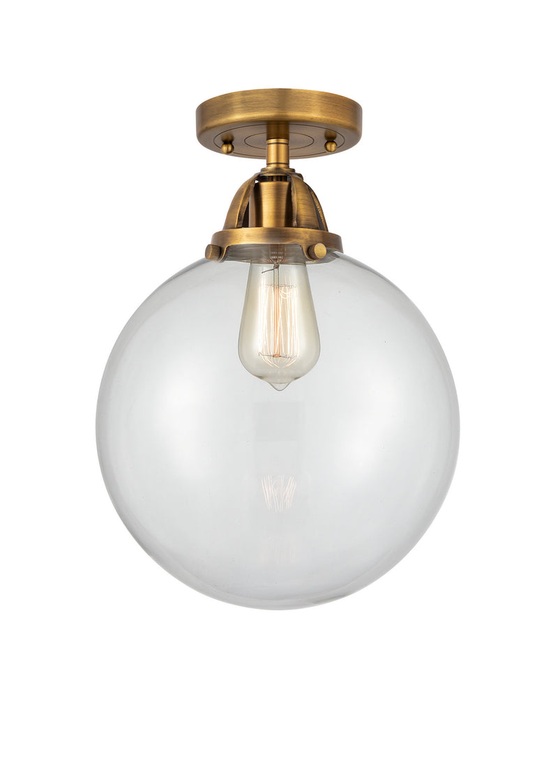 Innovations 288-1C-BB-G202-10 One Light Semi-Flush Mount, Brushed Brass
