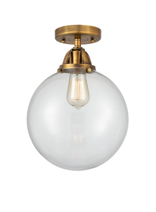 Innovations 288-1C-BB-G202-10 One Light Semi-Flush Mount, Brushed Brass