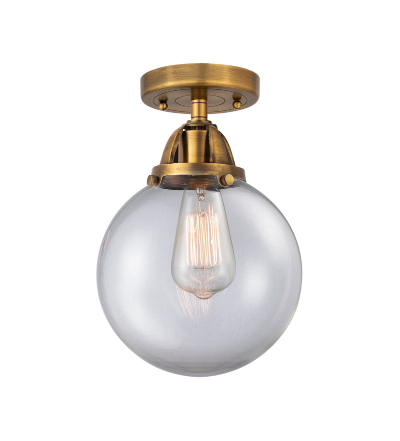 Innovations 288-1C-BB-G202-8 One Light Semi-Flush Mount, Brushed Brass