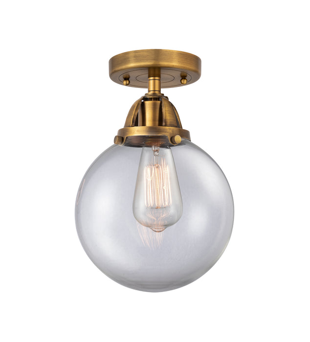 Innovations 288-1C-BB-G202-8 One Light Semi-Flush Mount, Brushed Brass