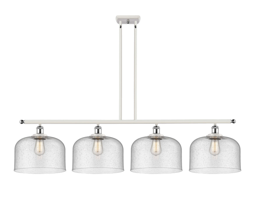 Innovations 916-4I-WPC-G74-L Four Light Island Pendant, White Polished Chrome