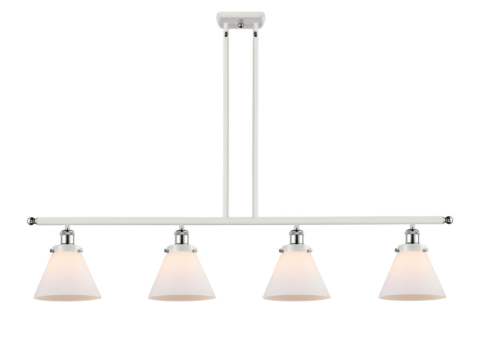 Innovations 916-4I-WPC-G41 Four Light Island Pendant, White Polished Chrome