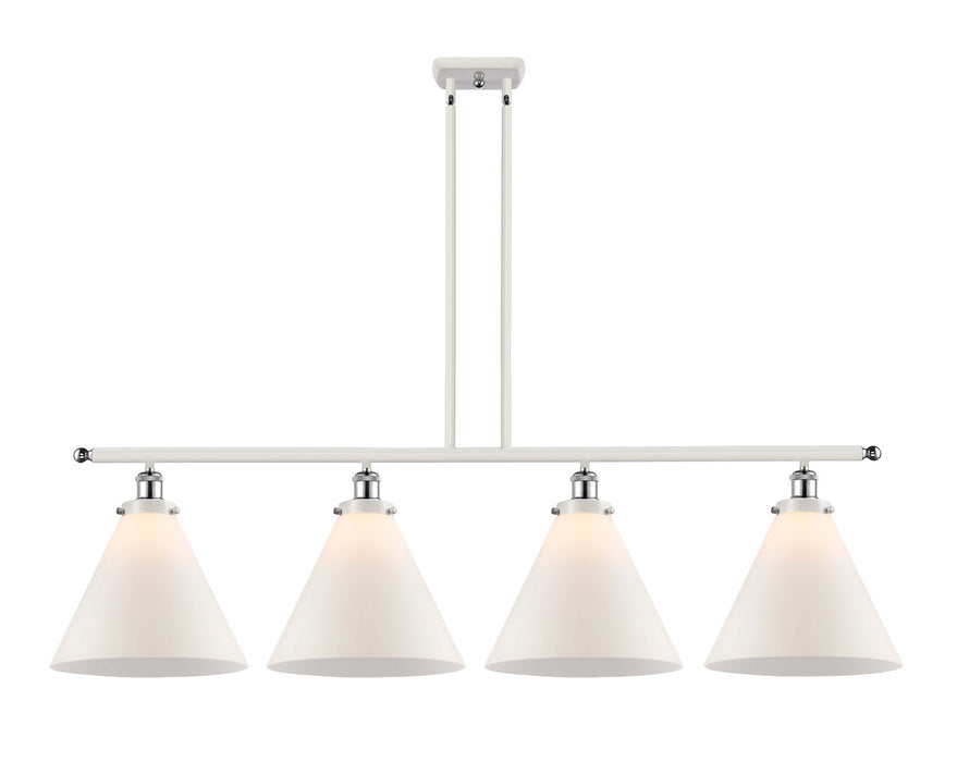 Innovations 916-4I-WPC-G41-L Four Light Island Pendant, White Polished Chrome