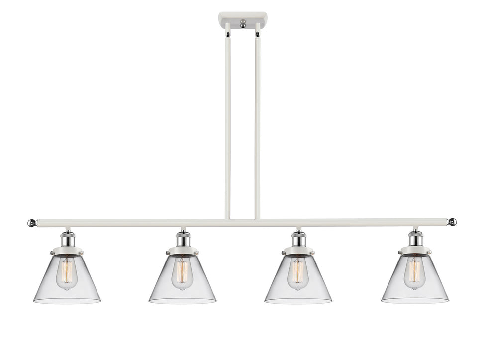 Innovations 916-4I-WPC-G42-LED LED Island Pendant, White Polished Chrome