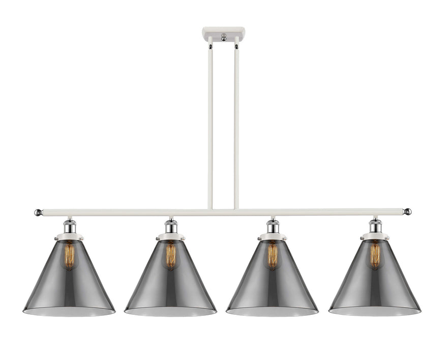 Innovations 916-4I-WPC-G43-L-LED LED Island Pendant, White Polished Chrome