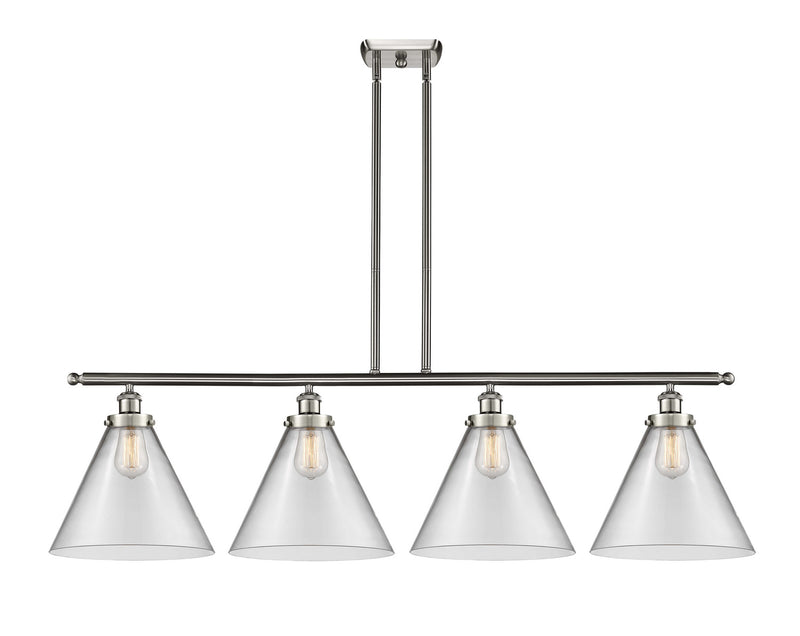 Innovations 916-4I-SN-G42-L Four Light Island Pendant, Brushed Satin Nickel