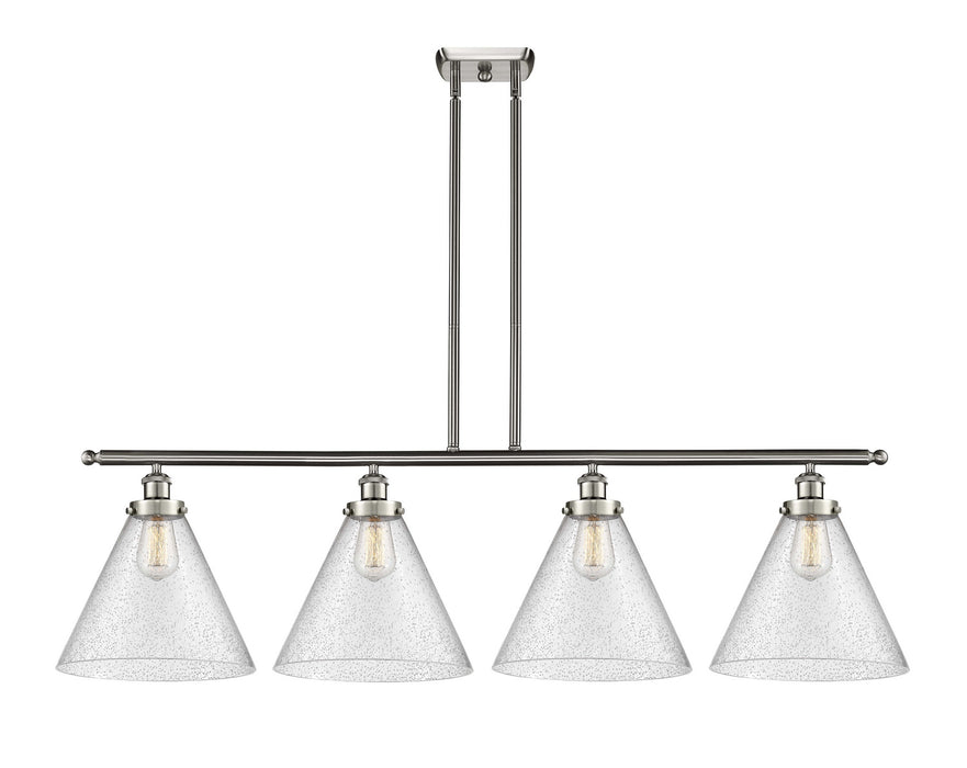 Innovations 916-4I-SN-G44-L Four Light Island Pendant, Brushed Satin Nickel