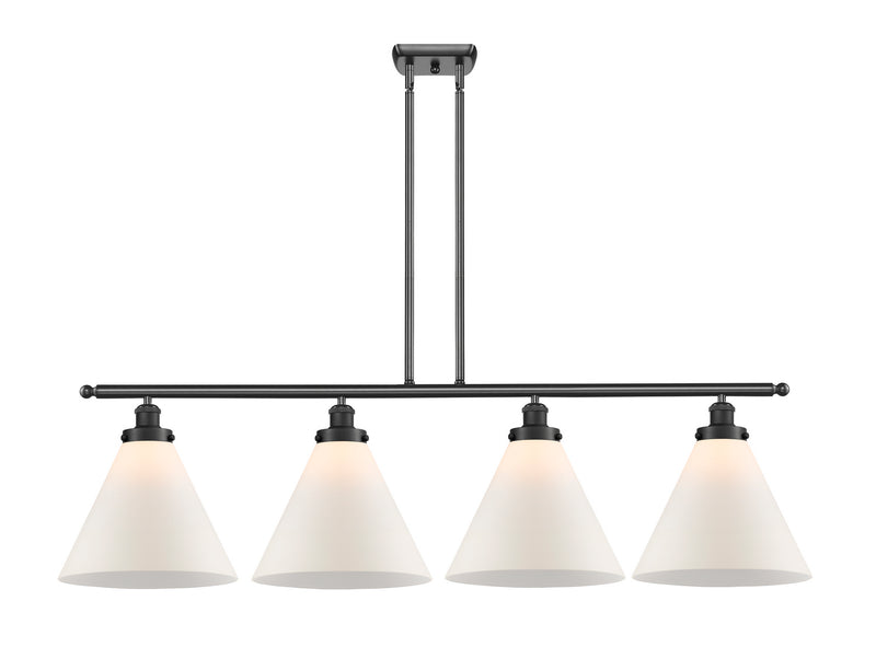 Innovations 916-4I-BK-G41-L Four Light Island Pendant, Matte Black