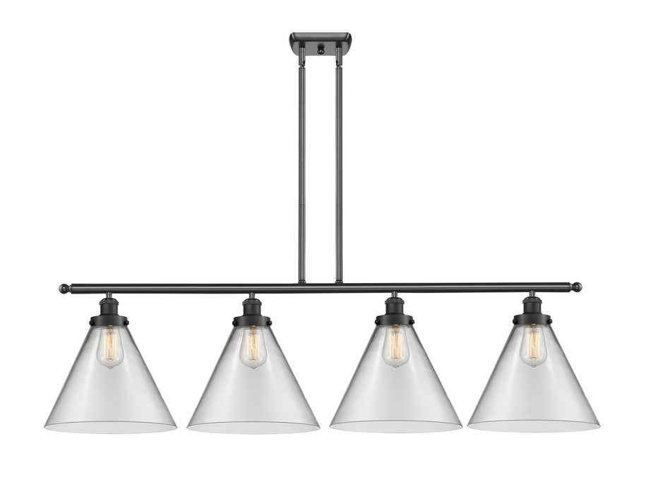 Innovations 916-4I-BK-G42-L Four Light Island Pendant, Matte Black
