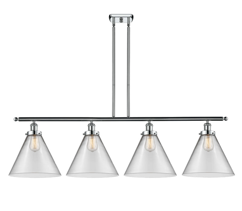 Innovations 916-4I-PC-G42-L Four Light Island Pendant, Polished Chrome