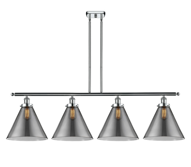 Innovations 916-4I-PC-G43-L Four Light Island Pendant, Polished Chrome