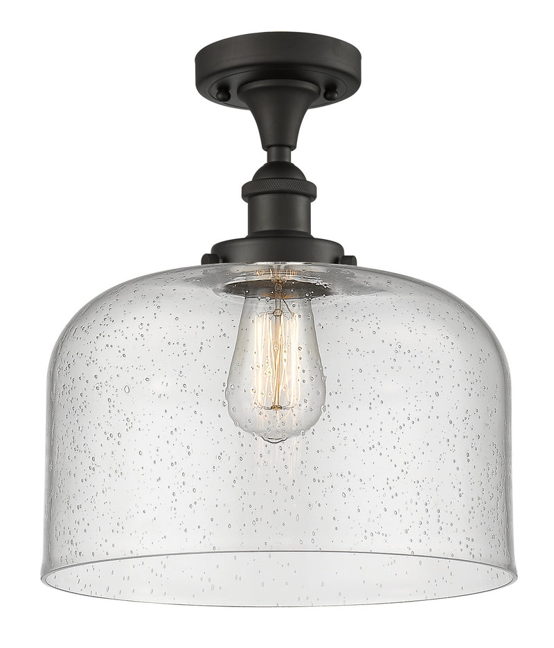 Innovations 916-1C-OB-G74-L One Light Semi-Flush Mount, Oil Rubbed Bronze
