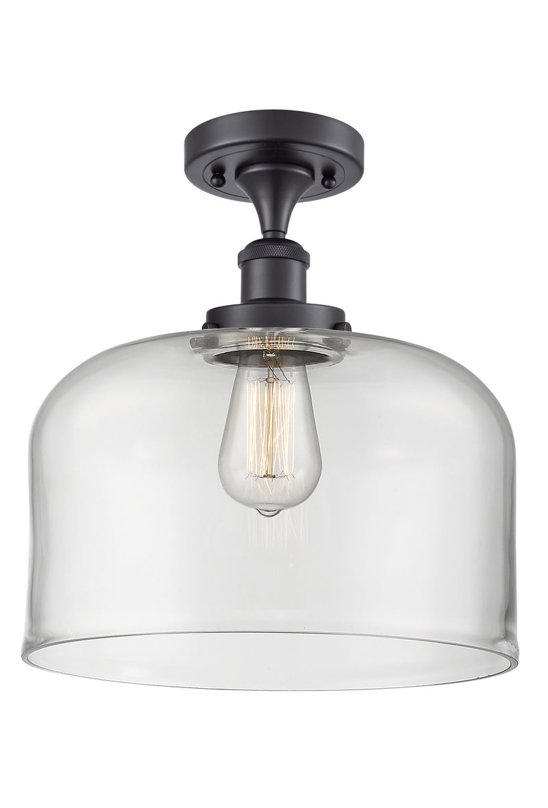 Innovations 916-1C-BK-G72-L-LED LED Semi-Flush Mount, Matte Black