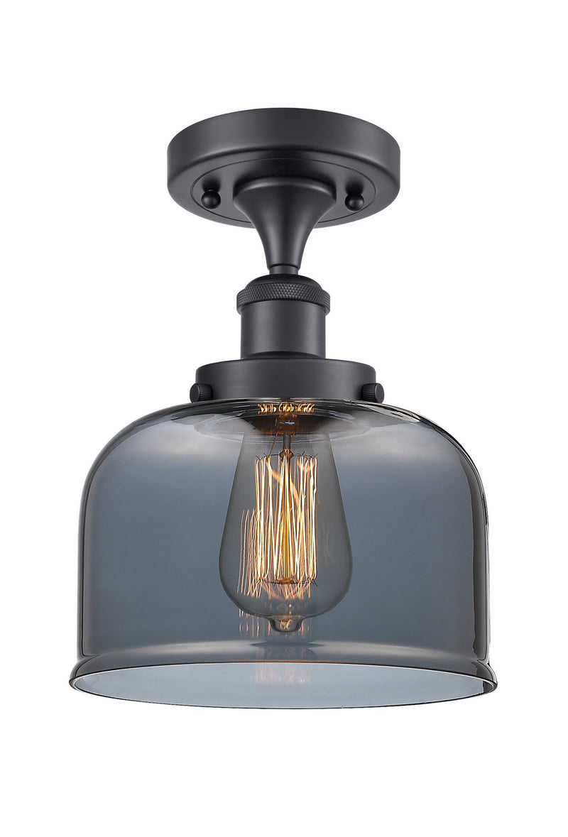 Innovations 916-1C-BK-G73 One Light Semi-Flush Mount, Matte Black