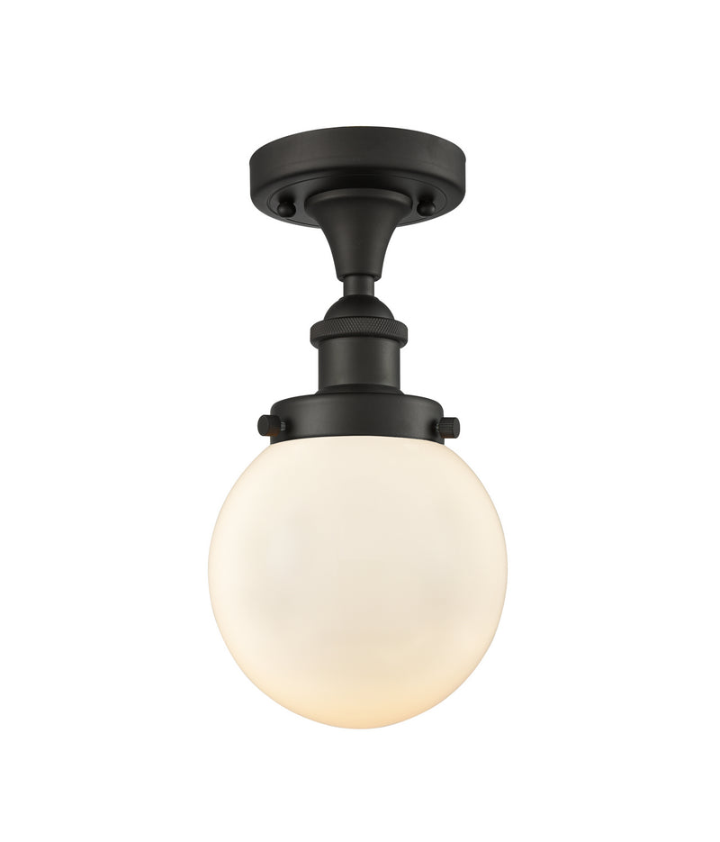 Innovations 916-1C-OB-G201-6 One Light Semi-Flush Mount, Oil Rubbed Bronze
