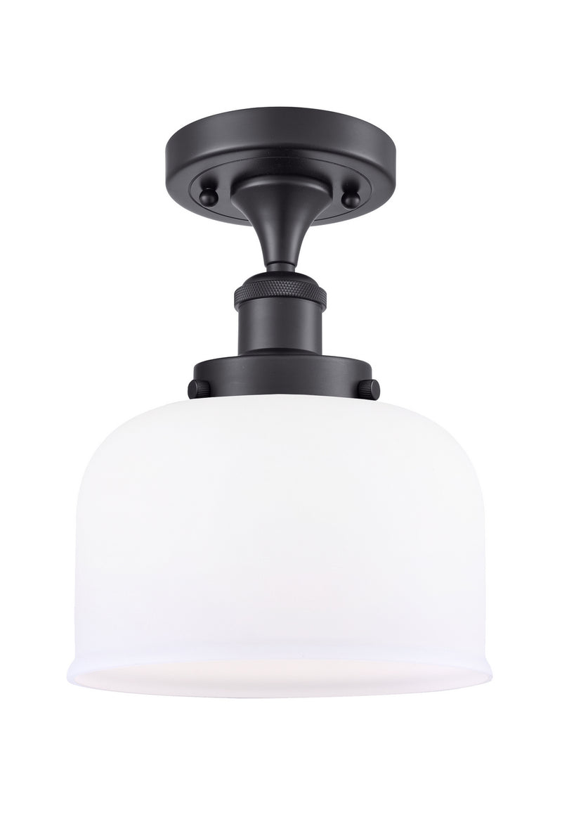 Innovations 916-1C-BK-G71 One Light Semi-Flush Mount, Matte Black