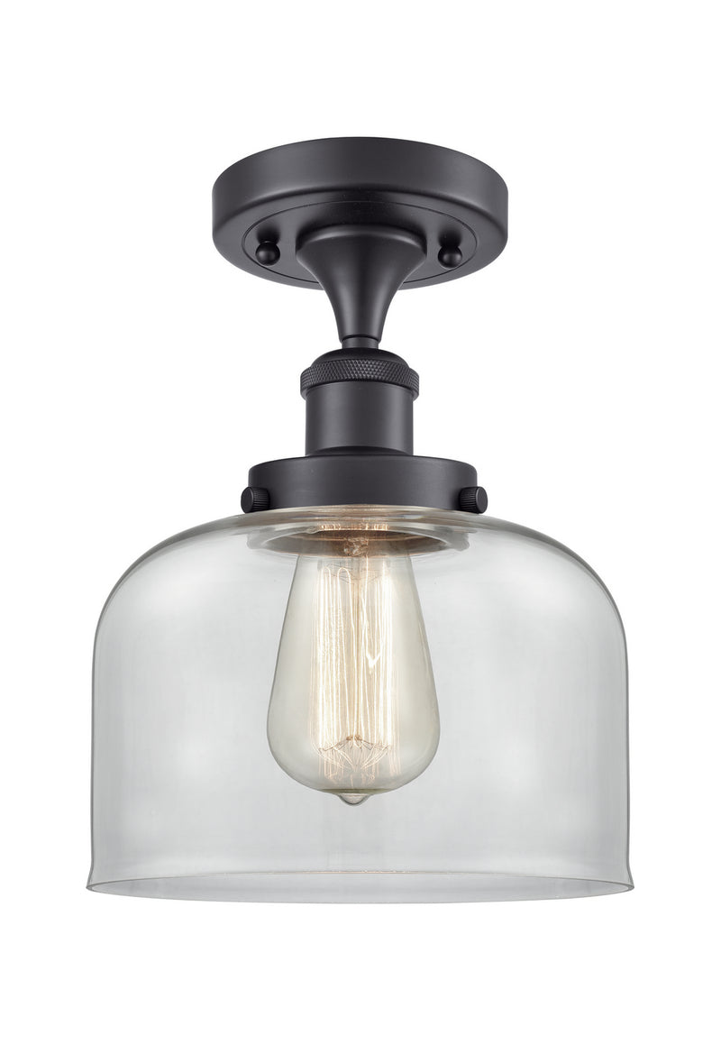 Innovations 916-1C-BK-G72 One Light Semi-Flush Mount, Matte Black