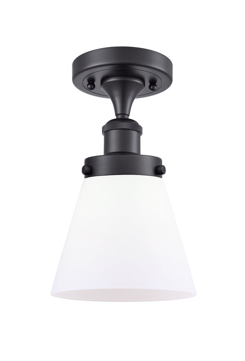 Innovations 916-1C-BK-G61 One Light Semi-Flush Mount, Matte Black