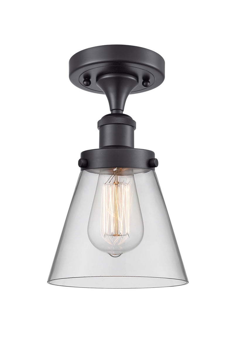 Innovations 916-1C-BK-G62 One Light Semi-Flush Mount, Matte Black