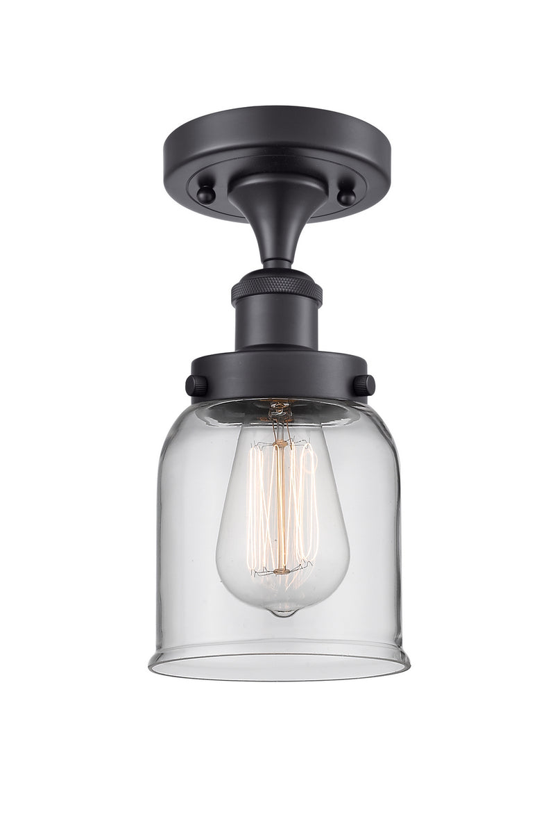 Innovations 916-1C-BK-G52 One Light Semi-Flush Mount, Matte Black