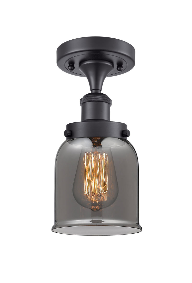Innovations 916-1C-BK-G53 One Light Semi-Flush Mount, Matte Black