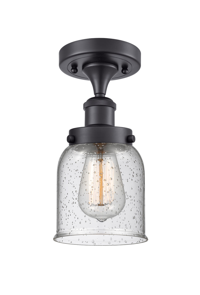 Innovations 916-1C-BK-G54 One Light Semi-Flush Mount, Matte Black
