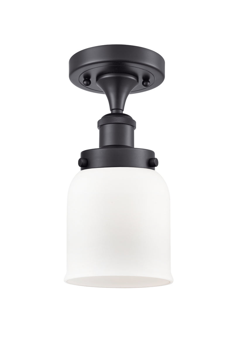 Innovations 916-1C-BK-G51 One Light Semi-Flush Mount, Matte Black