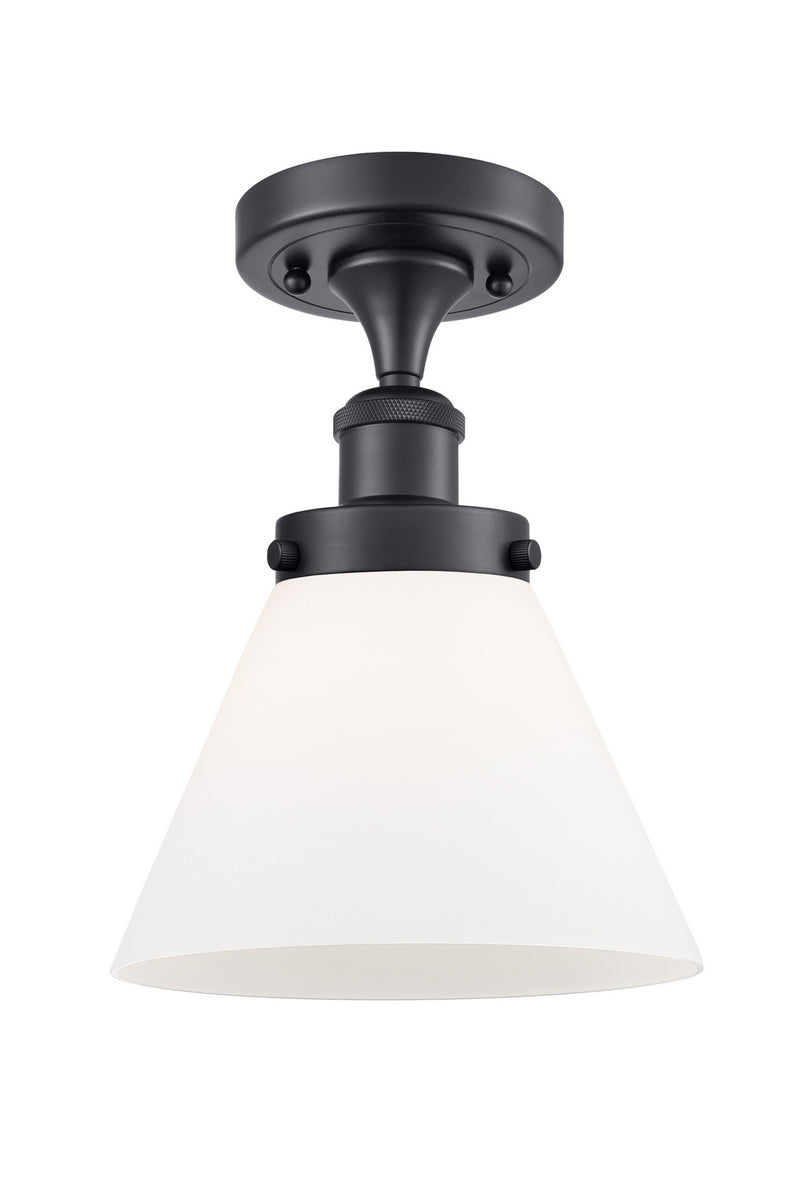 Innovations 916-1C-BK-G41-LED LED Semi-Flush Mount, Matte Black